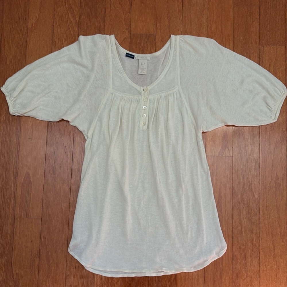 European fit linen babydoll top
